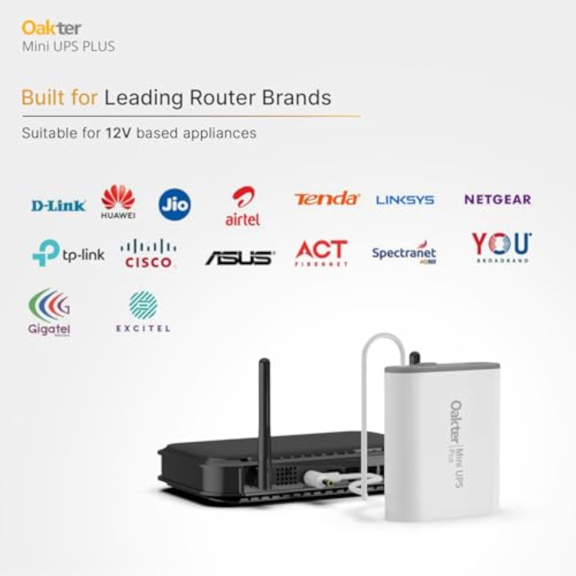 Mini UPS Plus WiFi Router Broadband Modem Backup